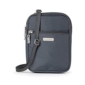 Baggallini Minibolso cruzado para los básicos de la mujer, Gris-Carbón Baggallini Minibolso cruzado para los básicos de la mujer, Gris-Carbón