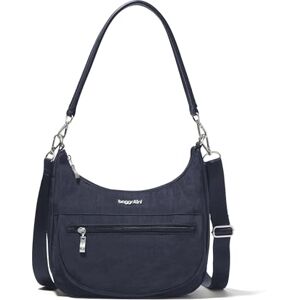 Baggallini Modern Pocket Half Moon 11"x10.5" Shoulder for Women W/Replaceable Straps Converts to Crossbody Bag, Bolso de Media Luna para Mujer, Azul Marino, Women's Baggallini Modern Pocket Half Moon 11"x10.5" Shoulder for Women W/Replaceable Straps Converts to Crossbody Bag, Bolso de Media Luna para Mujer, Azul Marino, Women's
