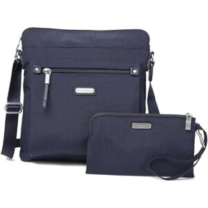 Baggallini with Phone Wristlet, Go Bagg con muñequera RFID para teléfono para Mujer, Azul Marino, Talla única Baggallini with Phone Wristlet, Go Bagg con muñequera RFID para teléfono para Mujer, Azul Marino, Talla única