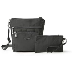 Baggallini Pocket Crossbody Bags for Women 8x8 Small Lightweight Durable Nylon Water-Resistant Travel Purse W/RFID Wristlet, Bolsos de Hombro para Mujer, Gris Oscuro, Talla única Baggallini Pocket Crossbody Bags for Women 8x8 Small Lightweight Durable Nylon Water-Resistant Travel Purse W/RFID Wristlet, Bolsos de Hombro para Mujer, Gris Oscuro, Talla única