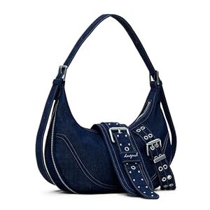 Desigual bolso de hombro bolso bandolera Calgary Bindella Shoulder Bag Denim Dark Blue azul marino Desigual bolso de hombro bolso bandolera Calgary Bindella Shoulder Bag Denim Dark Blue azul marino