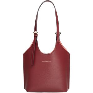 Tommy Hilfiger Th Modern Mini Tote AW0AW18617 Bolso para mujer, color marrón (terciopelo granate), talla única Tommy Hilfiger Th Modern Mini Tote AW0AW18617 Bolso para mujer, color marrón (terciopelo granate), talla única