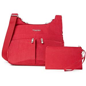 Baggallini Cross Over Crossbody Women 11x8.5 Medium Travel Bag Lightweight Water-Resistant Nylon Organized Handbag Purse, Bandolera Cruzada para Mujer, Manzana, Talla única Baggallini Cross Over Crossbody Women 11x8.5 Medium Travel Bag Lightweight Water-Resistant Nylon Organized Handbag Purse, Bandolera Cruzada para Mujer, Manzana, Talla única