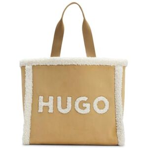 HUGO Becky Tote-SFFUR, Bolso de Mano para Mujer, Open Beige292 HUGO Becky Tote-SFFUR, Bolso de Mano para Mujer, Open Beige292