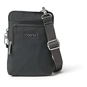 Baggallini Bolso bandolera de actividad antirrobo, gris (Carbón), Talla única Baggallini Bolso bandolera de actividad antirrobo, gris (Carbón), Talla única