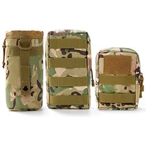 Gogoku Paquete de 3 Bolsas Molle para Botella de Agua, Bolsa táctica Molle, Bolsa compacta de Utilidad EDC riñonera CP Gogoku Paquete de 3 Bolsas Molle para Botella de Agua, Bolsa táctica Molle, Bolsa compacta de Utilidad EDC riñonera CP