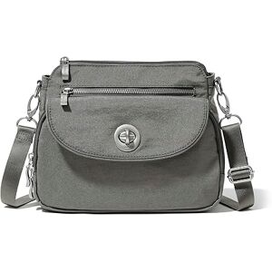 Baggallini Calais Bolsos cruzados para mujer de 10 x 7 pulgadas, ligeros, resistentes al agua, con protección RFID, Sterling Shimme, Talla única Baggallini Calais Bolsos cruzados para mujer de 10 x 7 pulgadas, ligeros, resistentes al agua, con protección RFID, Sterling Shimme, Talla única