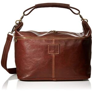 Chicca Borse Bolso de mano unisex para adulto, marrón, 21 x 25 x 42 cm (ancho x alto x largo) Chicca Borse Bolso de mano unisex para adulto, marrón, 21 x 25 x 42 cm (ancho x alto x largo)