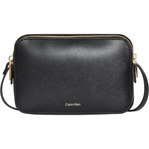 Calvin Bolsa de cámara alargada con logotipo de aluminio para mujer, LV04F3276G, cruzada, color negro (negro/coco tostado), talla única, Negro (negro/coco tostado), One Size Calvin Bolsa de cámara alargada con logotipo de aluminio para mujer, LV04F3276G, cruzada, color negro (negro/coco tostado), talla única, Negro (negro/coco tostado), One Size