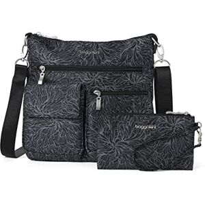 Baggallini womens Modern Everywhere Slim Crossbody, Midnight Blossom, One Size US Baggallini womens Modern Everywhere Slim Crossbody, Midnight Blossom, One Size US