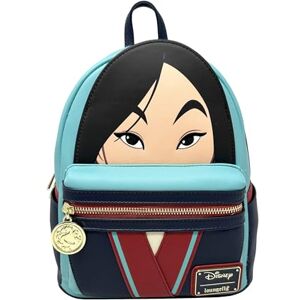 Loungefly Disney Mulan Cosplay Bolso de hombro con doble correa para mujer, Azul, M, Bolso de hombro Loungefly Disney Mulan Cosplay Bolso de hombro con doble correa para mujer, Azul, M, Bolso de hombro