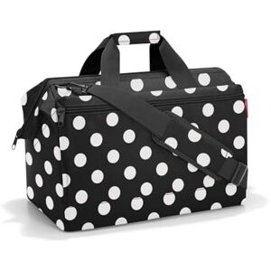 reisenthel allrounder L pocket Bolso versátil para viajes, trabajo y ocio, con una práctica función para engancharlo a un carrito, en negro, Couleur:dots white reisenthel allrounder L pocket Bolso versátil para viajes, trabajo y ocio, con una práctica función para engancharlo a un carrito, en negro, Couleur:dots white