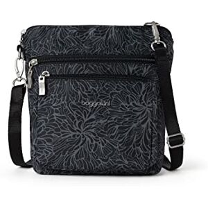 Baggallini Women's Modern Pocket Crossbody, Midnight Blossom Print Baggallini Women's Modern Pocket Crossbody, Midnight Blossom Print