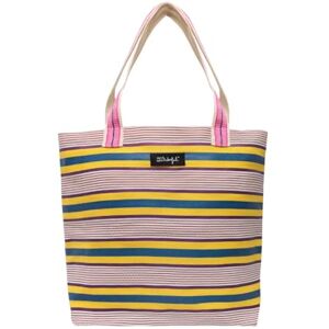 Mr. Wonderful Bolsa estampada rayas Verde y morado Bolsa de mujer Bolsa de viaje y playa Mr. Wonderful Bolsa estampada rayas Verde y morado Bolsa de mujer Bolsa de viaje y playa