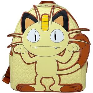 Loungefly Pokemon Meowth Cosplay Bolso de hombro con doble correa para mujer, Amarillo, Medium Loungefly Pokemon Meowth Cosplay Bolso de hombro con doble correa para mujer, Amarillo, Medium