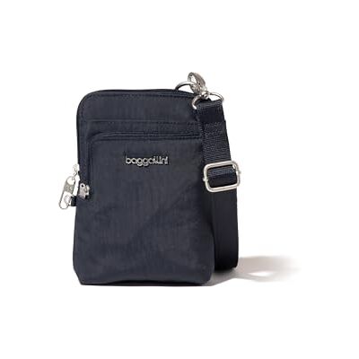 Baggallini Anti-Theft Activity Crossbody Bag, Securtex-Bolso Bandolera antirrobo para Actividades para Mujer, Azul Marino, Talla única Baggallini Anti-Theft Activity Crossbody Bag, Securtex-Bolso Bandolera antirrobo para Actividades para Mujer, Azul Marino, Talla única