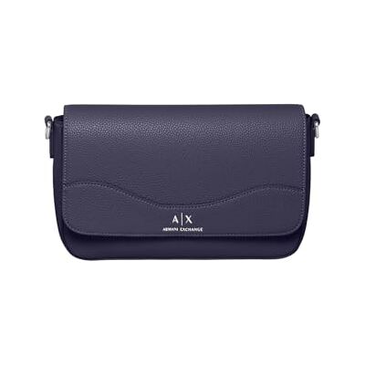 Giorgio Armani Women's Essential Wave, removable strap crossbody bag, blue, one size Giorgio Armani Women's Essential Wave, removable strap crossbody bag, blue, one size
