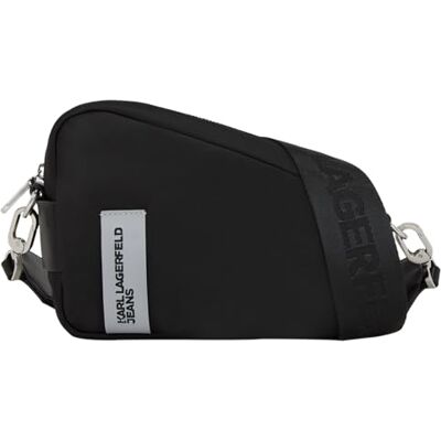 KARL LAGERFELD JEANS Women Padded Nylon Crossbody Black One size KARL LAGERFELD JEANS Women Padded Nylon Crossbody Black One size