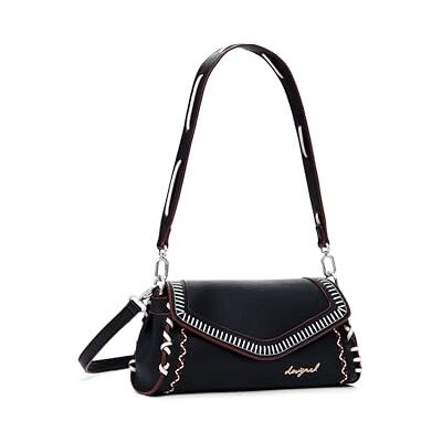 Desigual bolso bandolera bolso de mano Zarauz Manhattan Pespuntes Crossbody Bag Black negro Desigual bolso bandolera bolso de mano Zarauz Manhattan Pespuntes Crossbody Bag Black negro