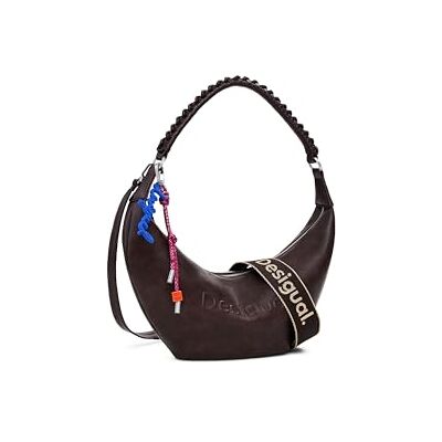Desigual bolso bandolera bolso de hombro Zante Half Logo Crossbody Bag Chocolate marrón oscuro Desigual bolso bandolera bolso de hombro Zante Half Logo Crossbody Bag Chocolate marrón oscuro