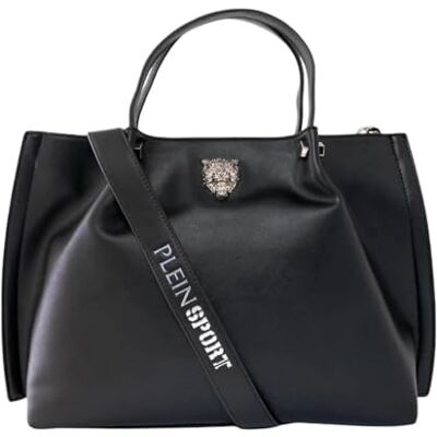 PLEIN SPORT Tote Devon FW 24, Mule Mujer, Black, Talla única PLEIN SPORT Tote Devon FW 24, Mule Mujer, Black, Talla única