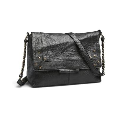 PIECES Leather Large Cross FC, Pcfelizia-Body de Piel Grande, diseño Cruzado Mujeres, Negro, Talla única PIECES Leather Large Cross FC, Pcfelizia-Body de Piel Grande, diseño Cruzado Mujeres, Negro, Talla única