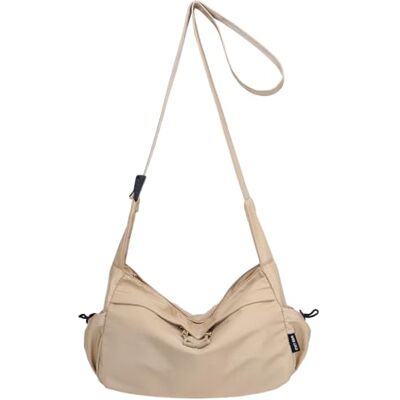 Miss Lulu Bolsa de Hombro para Mujer,Bandolera Crossbody Unisex,de Nylon Impermeable,Ideal para Viaje,Excursiones y Actividades Al Aire Libre Miss Lulu Bolsa de Hombro para Mujer,Bandolera Crossbody Unisex,de Nylon Impermeable,Ideal para Viaje,Excursiones y Actividades Al Aire Libre