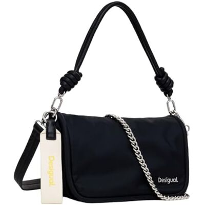 Desigual bolso bandolera bolso de hombro Priori Gales Maxi Crossbody Bag Black negro Desigual bolso bandolera bolso de hombro Priori Gales Maxi Crossbody Bag Black negro