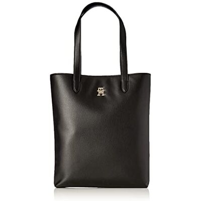 Tommy Hilfiger Mujer Bolso Tote TH Casual Slim Tote Ns con Bolsillos Interiores, Negro (Black), Talla Única Tommy Hilfiger Mujer Bolso Tote TH Casual Slim Tote Ns con Bolsillos Interiores, Negro (Black), Talla Única
