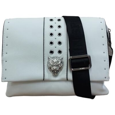 PLEIN SPORT Crossover Maggie, Bolso Unisex Adulto, Ivory, Talla única PLEIN SPORT Crossover Maggie, Bolso Unisex Adulto, Ivory, Talla única