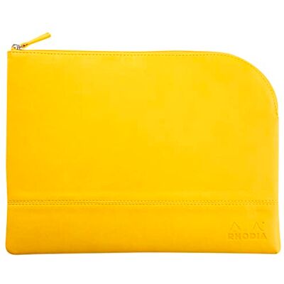 Rhodia rama pochette zippé en simili cuir italien taille M (16x22 cm) ARGENT Rhodia rama pochette zippé en simili cuir italien taille M (16x22 cm) ARGENT