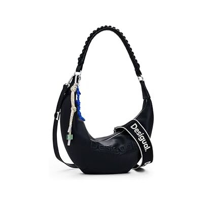 Desigual bolso bandolera bolso de hombro Zante Half Logo Crossbody Bag Black negro Desigual bolso bandolera bolso de hombro Zante Half Logo Crossbody Bag Black negro