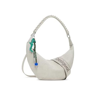 Desigual bolso bandolera bolso de hombro Zante Half Logo Crossbody Bag Piedra crema Desigual bolso bandolera bolso de hombro Zante Half Logo Crossbody Bag Piedra crema