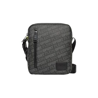 PLEIN SPORT Reporter Denver, Bolso Unisex Adulto, Black, Talla única PLEIN SPORT Reporter Denver, Bolso Unisex Adulto, Black, Talla única