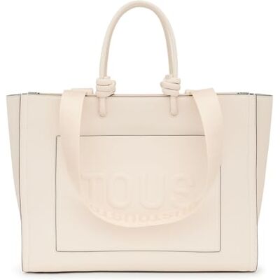 TOUS Shopper Grande Amaya Beige, Para Mujer, Medidas 30 x 40 x 17 cm, Colección La Rue New TOUS Shopper Grande Amaya Beige, Para Mujer, Medidas 30 x 40 x 17 cm, Colección La Rue New