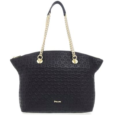 Pollini HERITAGE LOGO EMBOSSED TOTE BAG Pollini HERITAGE LOGO EMBOSSED TOTE BAG