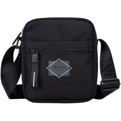 Replay Bolso bandolera para hombre, FM3817, 0098, color negro Replay Bolso bandolera para hombre, FM3817, 0098, color negro
