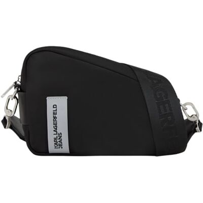 KARL LAGERFELD JEANS Men Padded Nylon Crossbody Black One size KARL LAGERFELD JEANS Men Padded Nylon Crossbody Black One size