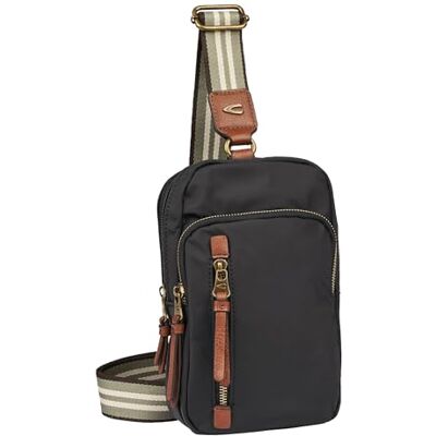camel active Bolso bandolera Bari para mujer, tamaño mediano, negro camel active Bolso bandolera Bari para mujer, tamaño mediano, negro