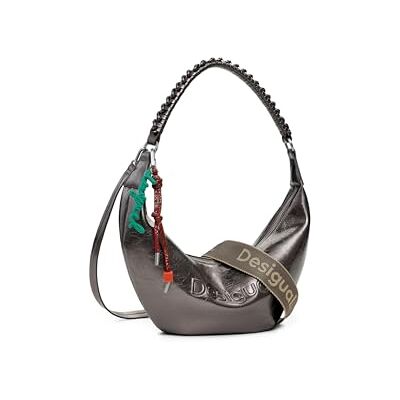 Desigual bolso bandolera bolso de hombro Zante Half Logo Crossbody Bag Brushed Silver malva Desigual bolso bandolera bolso de hombro Zante Half Logo Crossbody Bag Brushed Silver malva