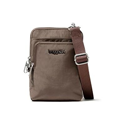 Baggallini Securtex Bolso cruzado antirrobo para mujer, Portobello, Talla única Baggallini Securtex Bolso cruzado antirrobo para mujer, Portobello, Talla única