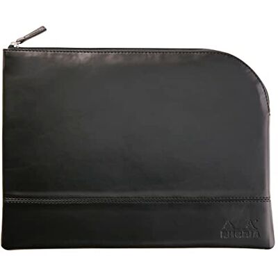 Rhodia rama pochette zippé en simili cuir italien taille L (21x28 cm) NOIR Rhodia rama pochette zippé en simili cuir italien taille L (21x28 cm) NOIR