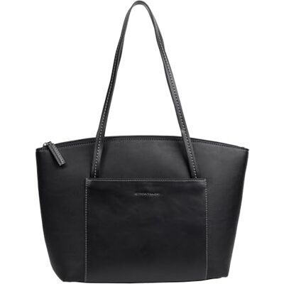 TOM TAILOR Amaris Bolso bandolera con cremallera para mujer, color negro, Negro, Clásico TOM TAILOR Amaris Bolso bandolera con cremallera para mujer, color negro, Negro, Clásico