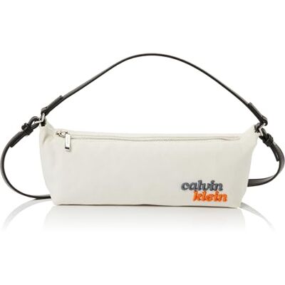 Calvin Bolso crossbody Mujer Graphic Canvas pequeño, Blanco (White Canvas), Talla Única Calvin Bolso crossbody Mujer Graphic Canvas pequeño, Blanco (White Canvas), Talla Única