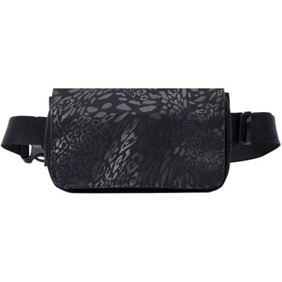 TOTTO Riñonera Mujer, Modelo Ludana, Medidas 13 x 21 x 4 cm, con 1 Compartimento Principal y 2 Bolsillos Delanteros, Tejido Resistente y de Calidad, Tira Ajustable, Color Negro TOTTO Riñonera Mujer, Modelo Ludana, Medidas 13 x 21 x 4 cm, con 1 Compartimento Principal y 2 Bolsillos Delanteros, Tejido Resistente y de Calidad, Tira Ajustable, Color Negro