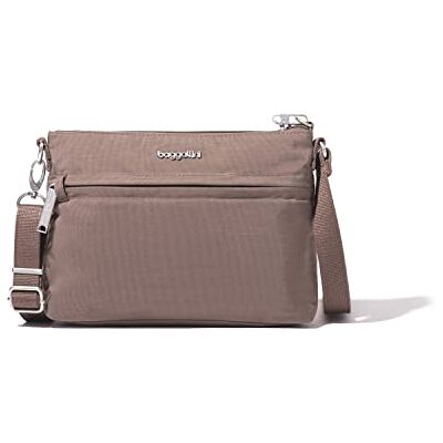 Baggallini Securtex-Bolso Bandolera antirrobo, Mujer, Portobello, Talla única Baggallini Securtex-Bolso Bandolera antirrobo, Mujer, Portobello, Talla única