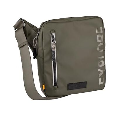 camel active Bolso bandolera Explore para hombre, tamaño pequeño, verde camel active Bolso bandolera Explore para hombre, tamaño pequeño, verde