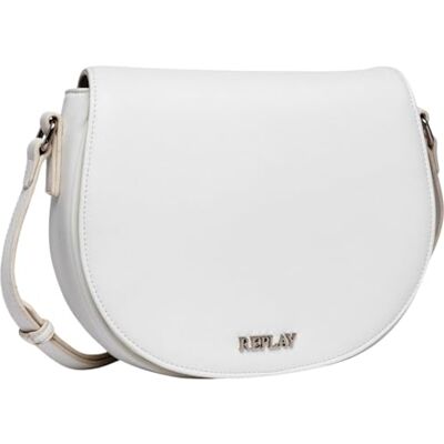 Replay Bolso bandolera para mujer de piel sintética, blanco (Opt White 001), talla única Replay Bolso bandolera para mujer de piel sintética, blanco (Opt White 001), talla única