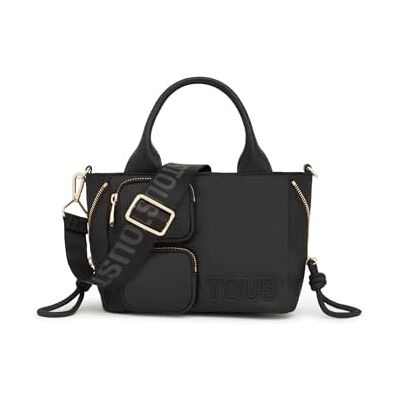 TOUS Shopper Pequeño Negro, Para Mujer, Medidas 16 x 27 x 12,5 cm, Colección Roomy TOUS Shopper Pequeño Negro, Para Mujer, Medidas 16 x 27 x 12,5 cm, Colección Roomy