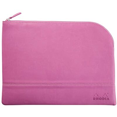 Rhodia rama pochette zippé en simili cuir italien taille M (16x22 cm) FRAMBOISE Rhodia rama pochette zippé en simili cuir italien taille M (16x22 cm) FRAMBOISE